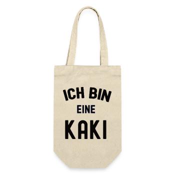 ICH BIN EINE KAKI Karneval Kostüm Kakipflaume Kaki - Geschenkbeutel für Flaschen - Natur - Vorne