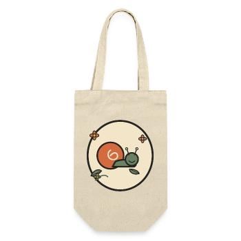 Soft Snail in Flower Circle - Gift Bag for Bottles - nature - Front