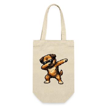 Dab du Border Terrier dans un style comique - Sac à bouteille - nature - Devant