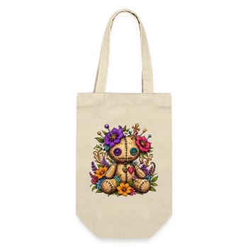Poupée vaudou fleur avec des points de couture - Sac à bouteille - nature - Devant