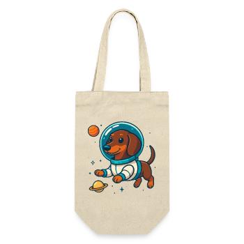 Dachshund in Space – Cute Astronaut Dog - Gift Bag for Bottles - nature - Front