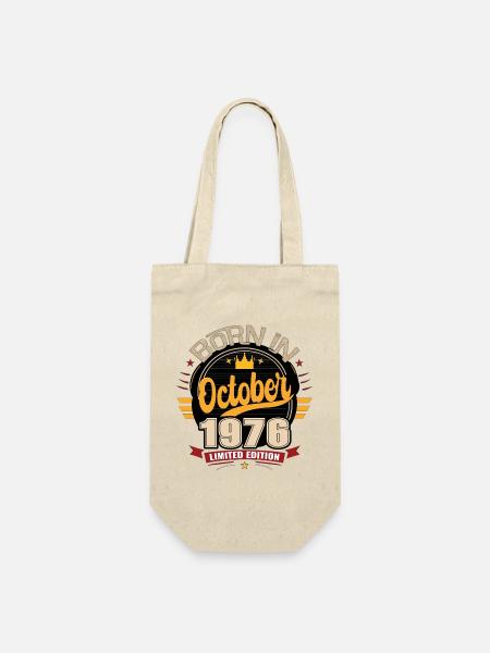 Geboren im Oktober 1976 – Klassisches Vintage-T-Shirt - Geschenkbeutel für Flaschen - Natur