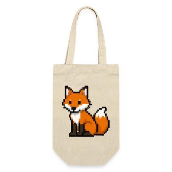 Pixel Fuchs - Geschenkbeutel für Flaschen - Natur - Vorne