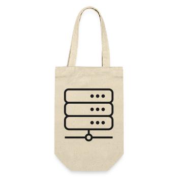 Server-Racklinien-Symbol - Geschenkbeutel für Flaschen - Natur - Vorne