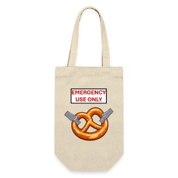Notfall-Pretzel-Exklusivnutzung - Geschenkbeutel für Flaschen - Natur - Vorne