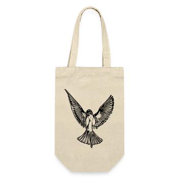 Vogel - Geschenkbeutel für Flaschen - Natur - Vorne