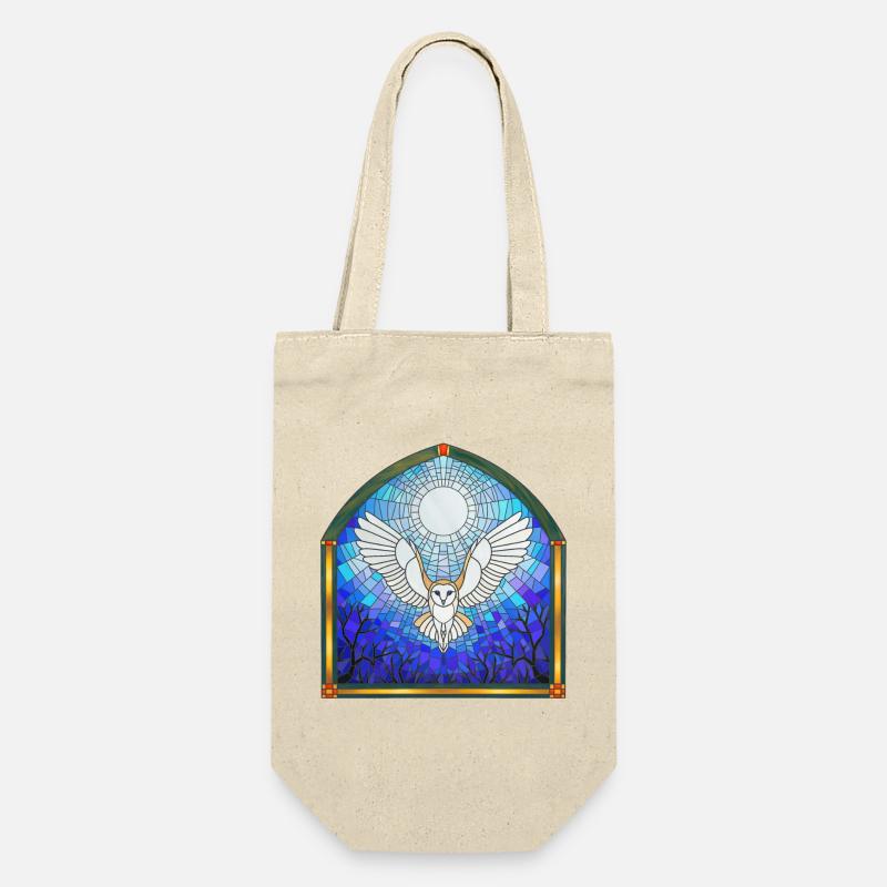 Hibou et Lune - Sac à bouteille - nature