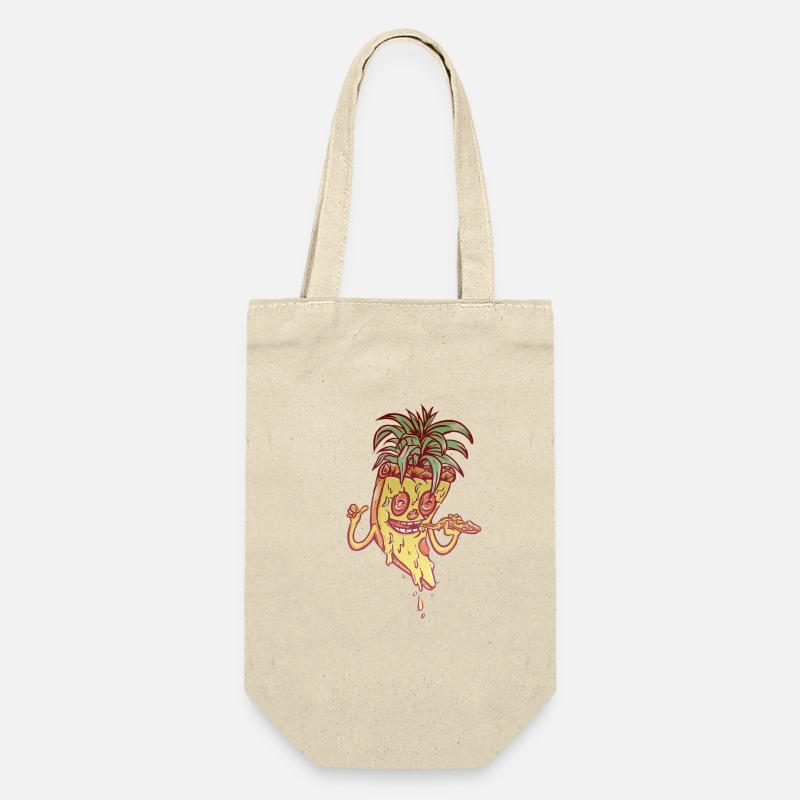 Funky Maskottchen-Ananaspizza - Geschenkbeutel für Flaschen - Natur