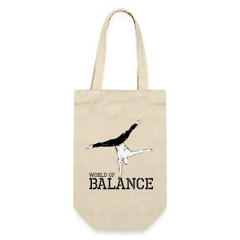 handbalance handstand calisthenics Sport Athlet - Geschenkbeutel für Flaschen - Natur - Vorne