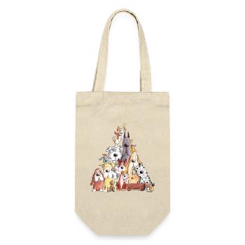 MERRY WOOFMAS Christmas dog pile I dogs - Gift Bag for Bottles - nature - Front