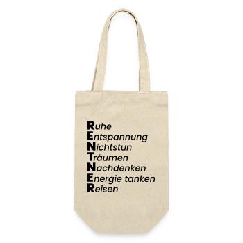 Rentner - Geschenkbeutel für Flaschen - Natur - Vorne