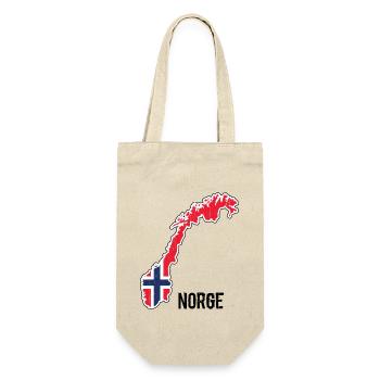Norwegen, Skandinavien, Flagge, Umriss - Geschenkbeutel für Flaschen - Natur - Vorne