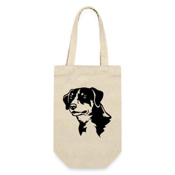 Tête de chien de montagne Entlebucher « Black Edition » - Sac à bouteille - nature - Devant