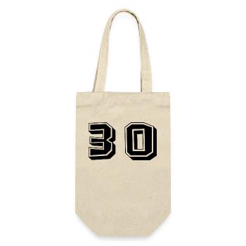 30 ANS. 30e ANNIVERSAIRE. ANNIVERSAIRE 30 ANS. 30 - Sac à bouteille - nature - Devant