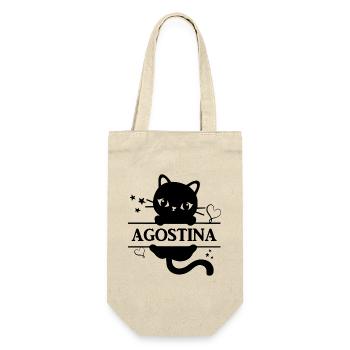 t-shirt Agostina t-shirt idée cadeau chat Katze - Sac à bouteille - nature - Devant
