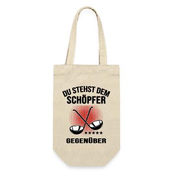 Koch Hobbykoch Chefkoch Suppenkelle "Schöpfer" - Geschenkbeutel für Flaschen - Natur - Vorne