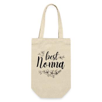 Beste Nonna. Nonna Geschenk - Geschenkbeutel für Flaschen - Natur - Vorne