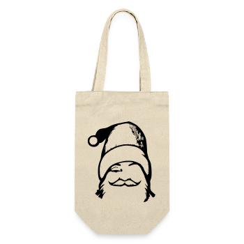 Christmas Hat Santa Claus Christmas Vector - Gift Bag for Bottles - nature - Front