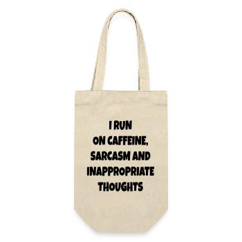 I run on coffee, sarcasm, bad comments # - Gift Bag for Bottles - nature - Front