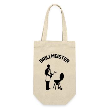 Grillmeister - Geschenkbeutel für Flaschen - Natur - Vorne