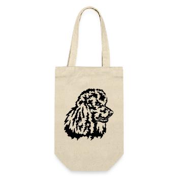 Big Poodle Head - Gift Bag for Bottles - nature - Front