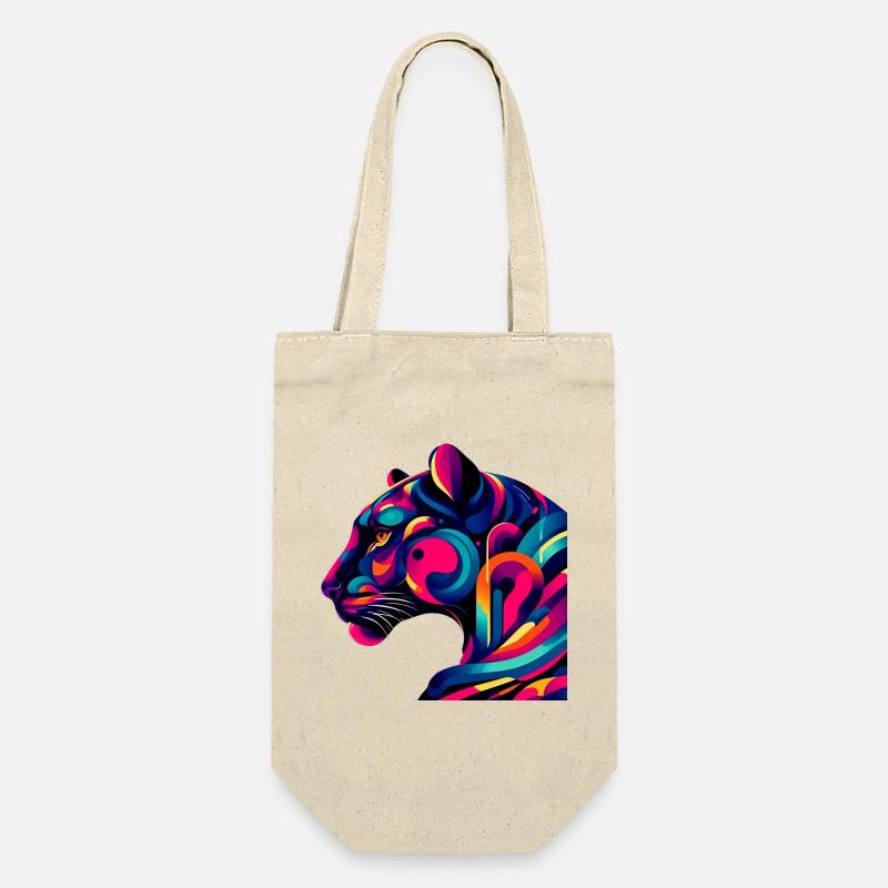Panther - Geschenkbeutel für Flaschen - Natur