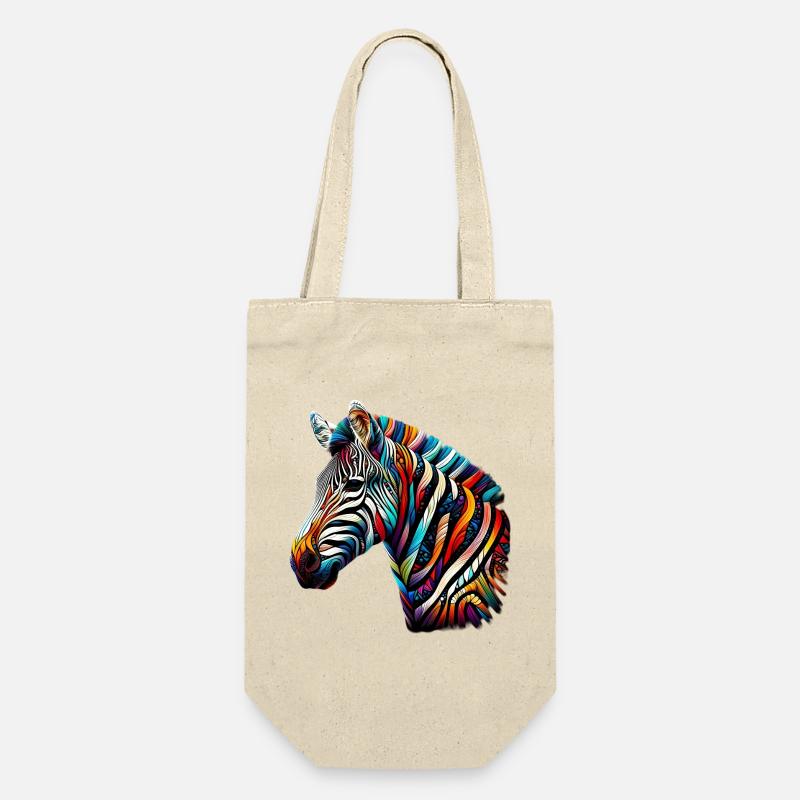 Zebra - Geschenkbeutel für Flaschen - Natur