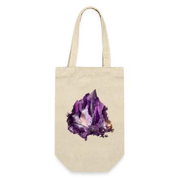 Luminous Violet Amethyst Crystal Motif - Gift Bag for Bottles - nature - Front