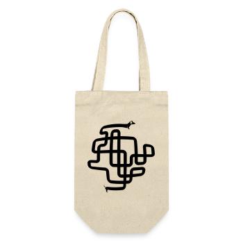 funny sausage dog, wiener dog, dachshund - Gift Bag for Bottles - nature - Front