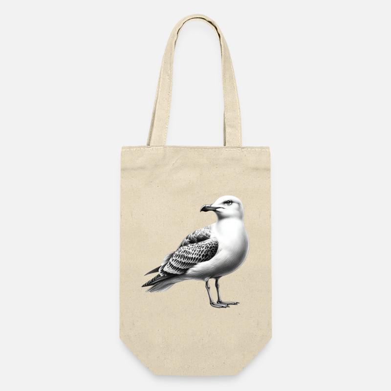 Möwe - Geschenkbeutel für Flaschen - Natur