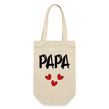 DAD. FATHER'S DAY. HAPPY FATHER'S DAY. HAPPY BIRTHDAY. - Gift Bag for Bottles - nature - Front