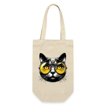 Le Chat avec des lunettes - Sac à bouteille - nature - Devant