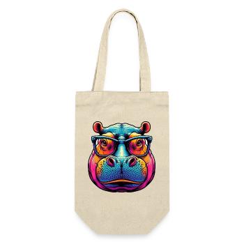 Hippopotamus with Glasses - Gift Bag for Bottles - nature - Front