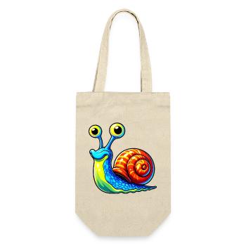 Schnecke - Geschenkbeutel für Flaschen - Natur - Vorne