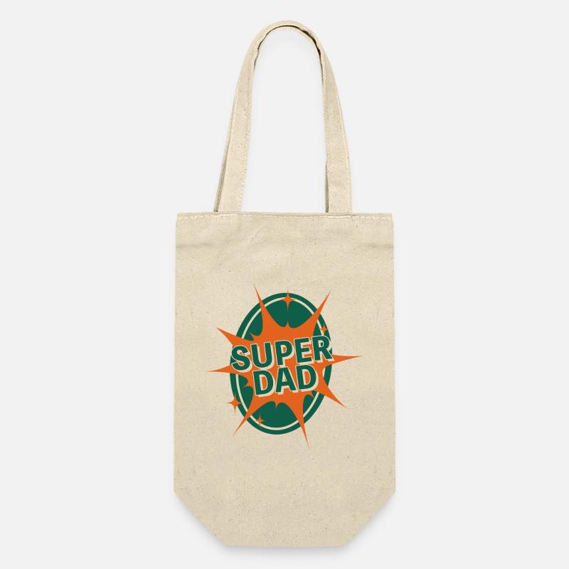 Conception de style bande dessinée Super Dad - Sac à bouteille - nature