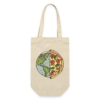 Earth Pizza Slice Design - Gift Bag for Bottles - nature - Front