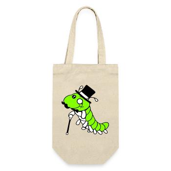 Caterpillar Sir Lord Rich Monocle Glasses Top Hat - Gift Bag for Bottles - nature - Front