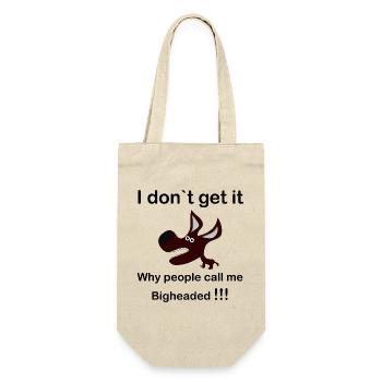 Maroon Cartoon Dog with Fangs - Gift Bag for Bottles - nature - Front
