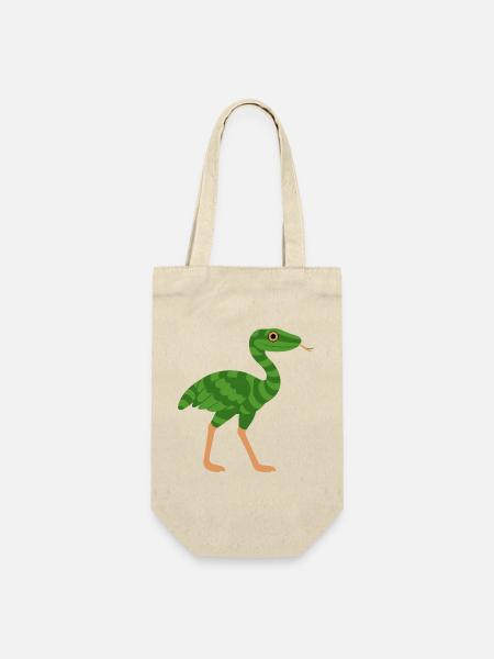 Die Straußenschlange, die Schlange, die rennt! - Geschenkbeutel für Flaschen - Natur