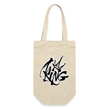 King Graffiti Lettering - Gift Bag for Bottles - nature - Front