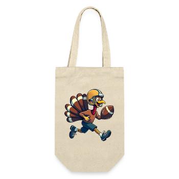 Thanksgiving Football Turkey - Gift Bag for Bottles - nature - Front