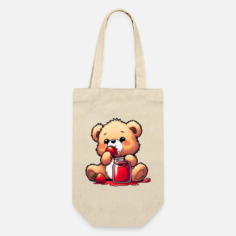 Bärchen Teddybär Bär - Geschenkbeutel für Flaschen - Natur