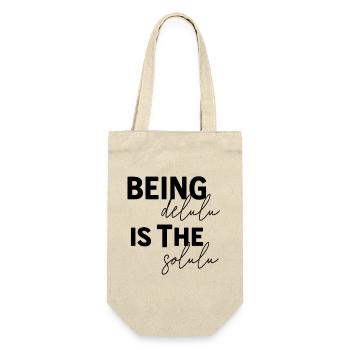 Being Delulu Is The Solulu - Geschenkbeutel für Flaschen - Natur - Vorne