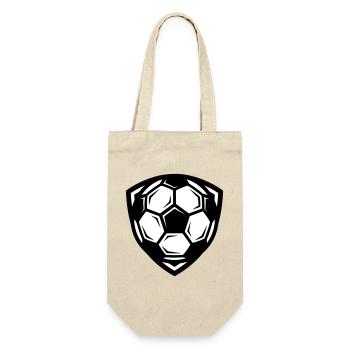 Fussball Ball - Geschenkbeutel für Flaschen - Natur - Vorne