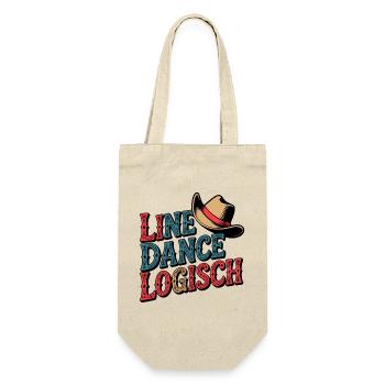 Line Dance Logisch - Geschenkbeutel für Flaschen - Natur - Vorne