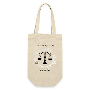 Mein Waagezeichen - Geschenkbeutel für Flaschen - Natur - Vorne