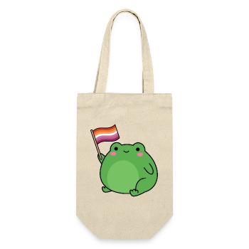 Pride Month LGBTQ - Lesbian Frog - Gift Bag for Bottles - nature - Front