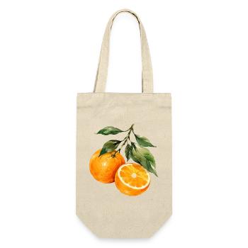 Orangen Aquarell Obstzweig - Geschenkbeutel für Flaschen - Natur - Vorne