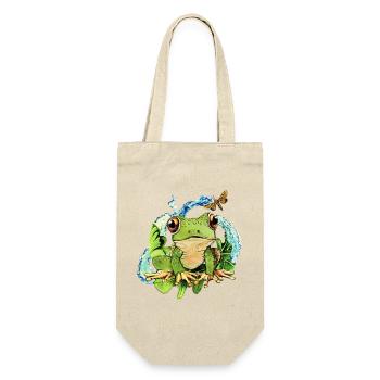 Cute frog in pond magic - Gift Bag for Bottles - nature - Front