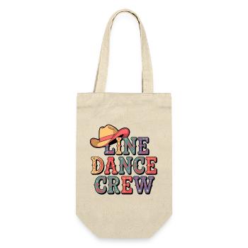 Country Line Dance - Geschenkbeutel für Flaschen - Natur - Vorne